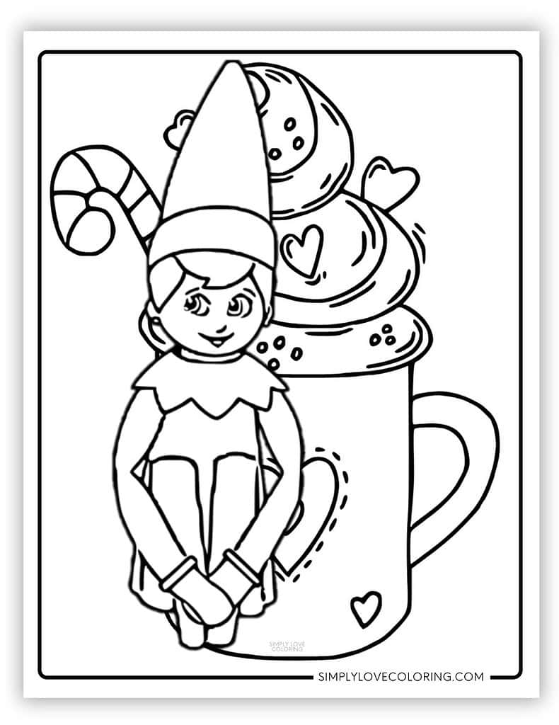 girl elf coloring pages girl elf coloring pages