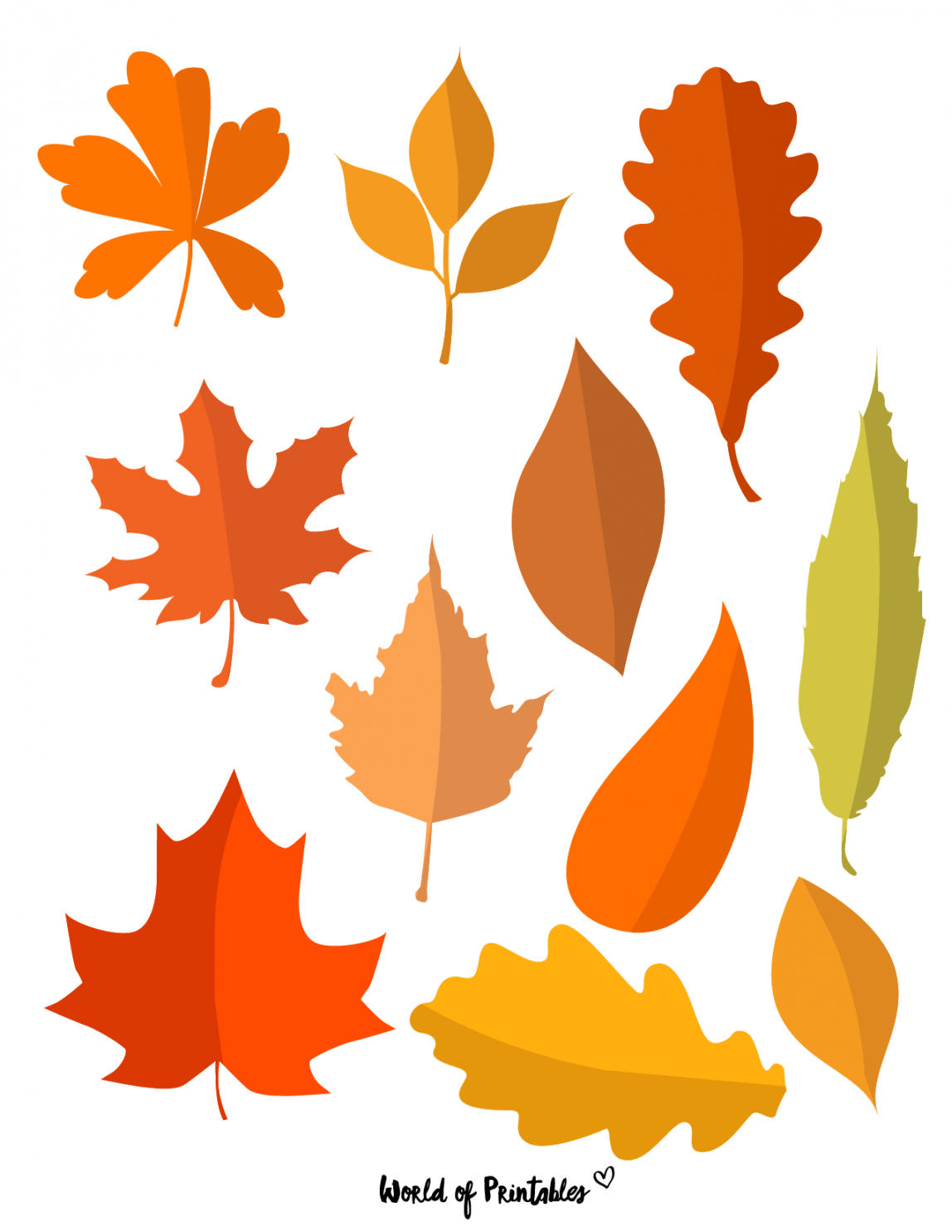 Fall Leaves Cut Out Printable Printable Party Favors