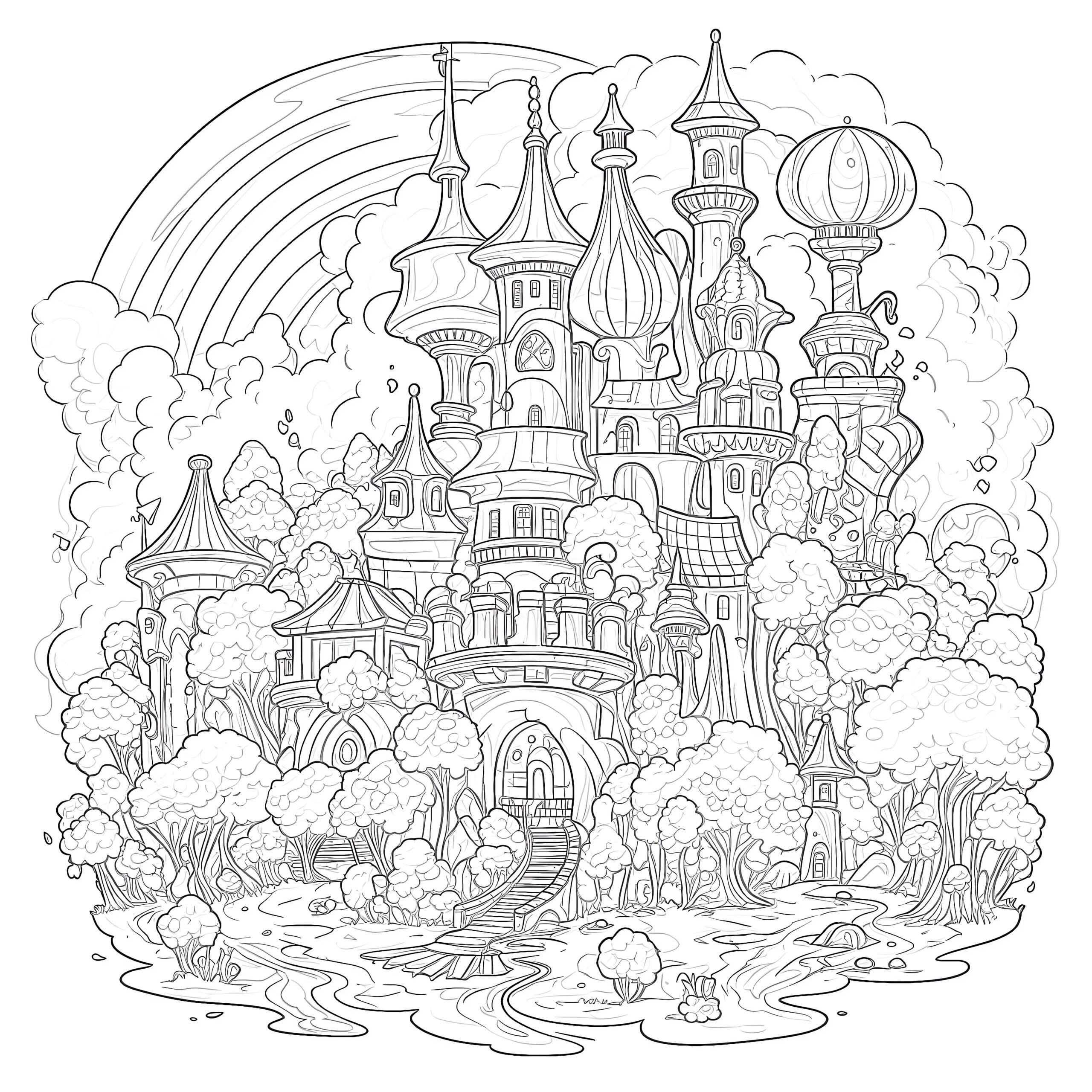 Fantasy Colouring Coloring Page Coloring Pages Mimi Panda