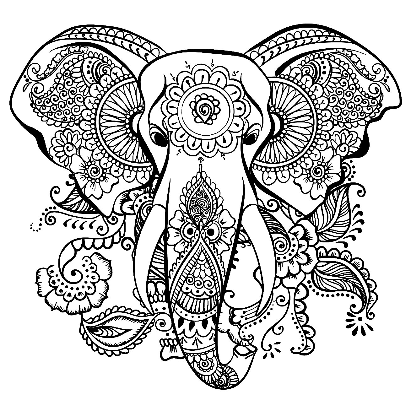 Elephant Coloring Pages Printable