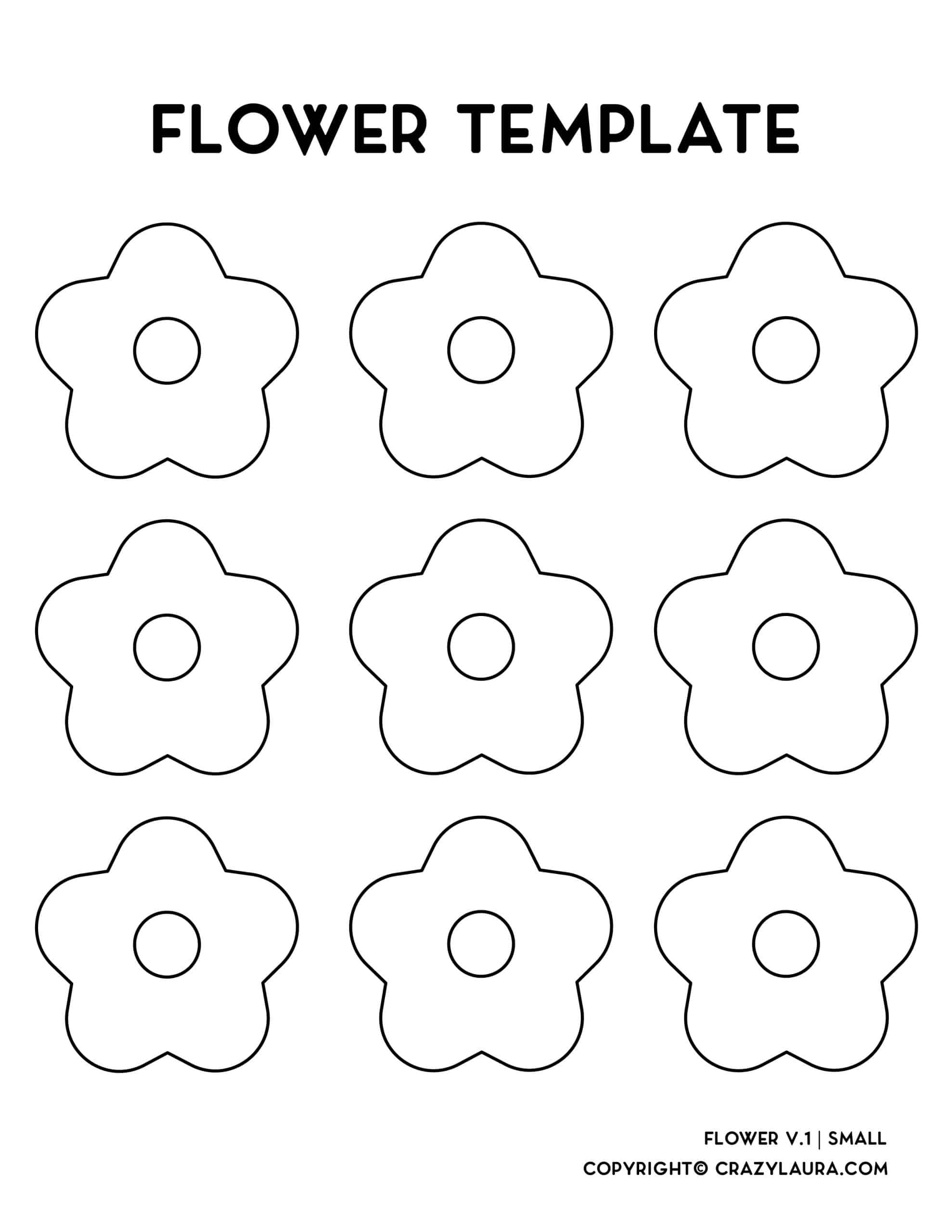 cut out flower template printable