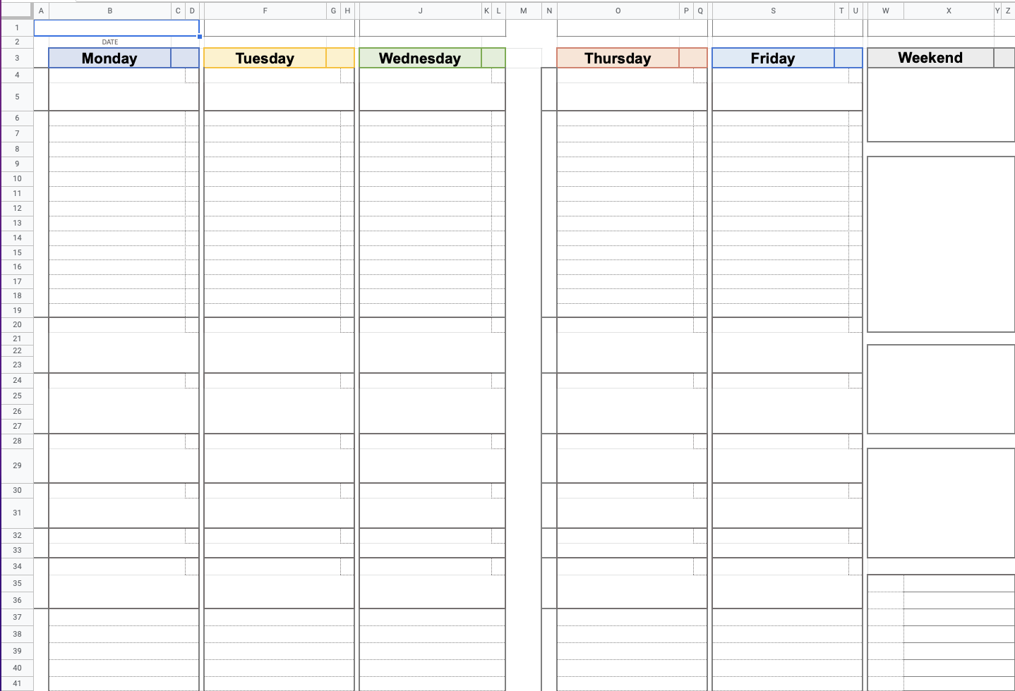free lesson planner template