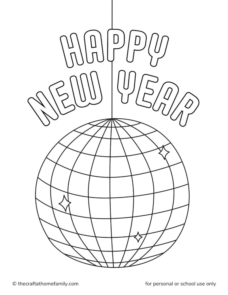Free New Year s Coloring Pages The Craft at Home Family