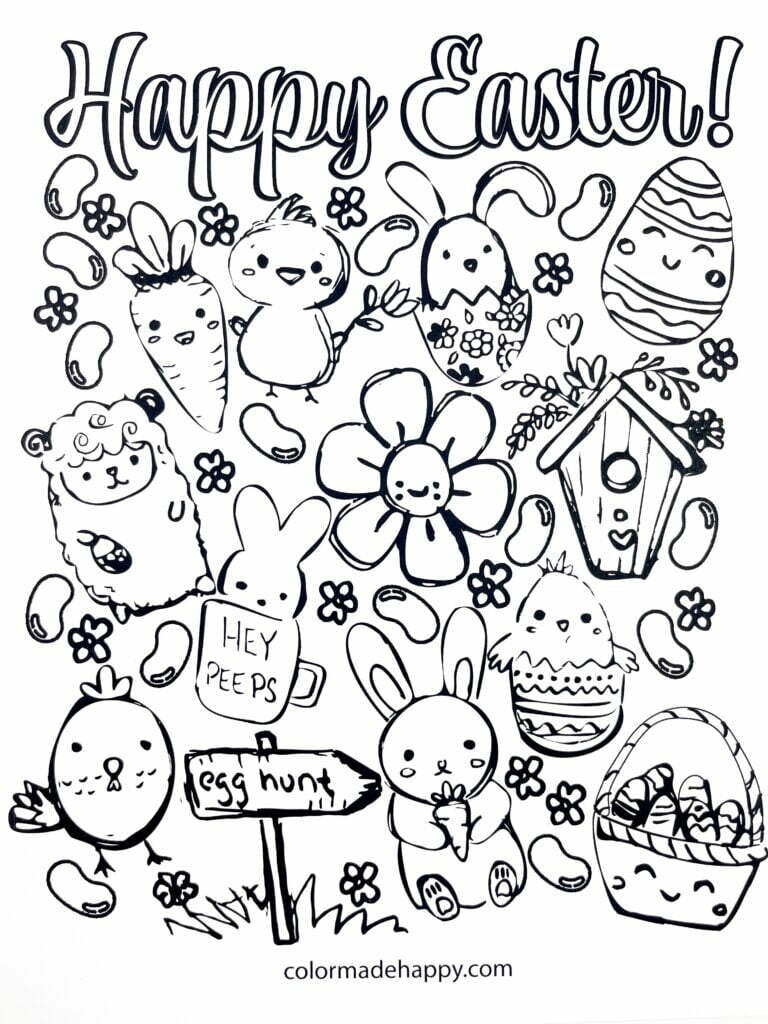 Free Printable Cute Easter Coloring Pages