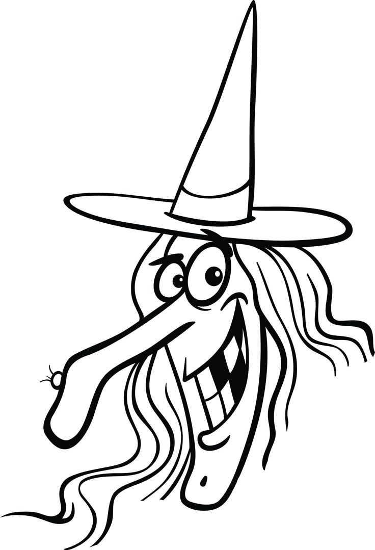 halloween witch coloring pages