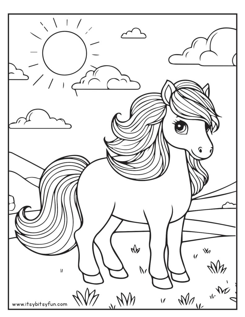Free Printable Horse Coloring Pages For Kids Itsy Bitsy Fun Free Printable Horse Coloring Pages For Kids Itsy Bitsy Fun