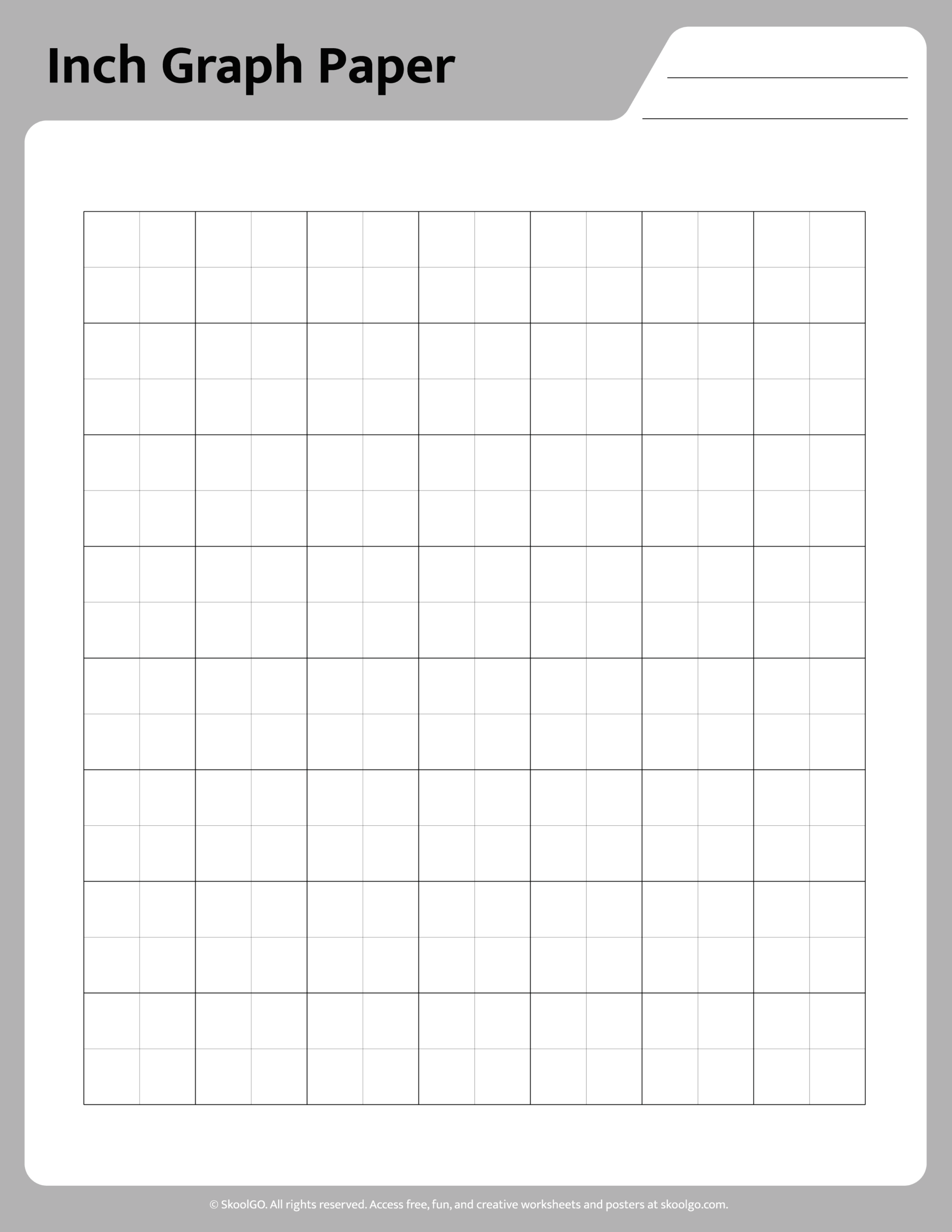 Free Printable Inch Graph Paper Easy PDF Download