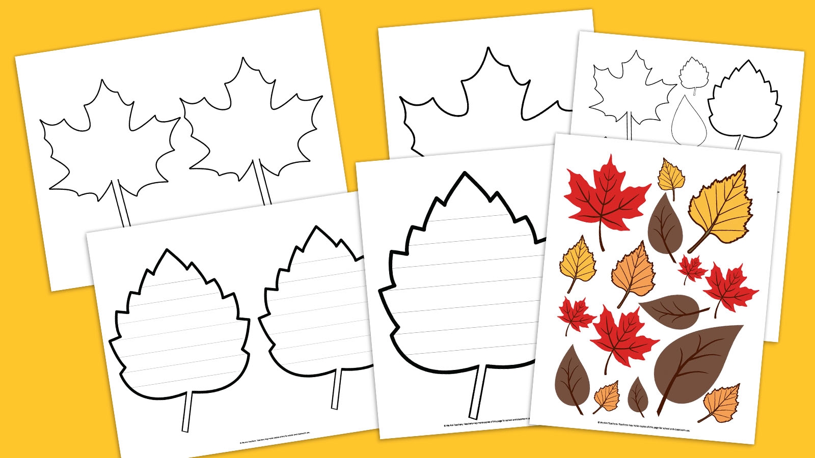 Templates Of Autumn Leaves
