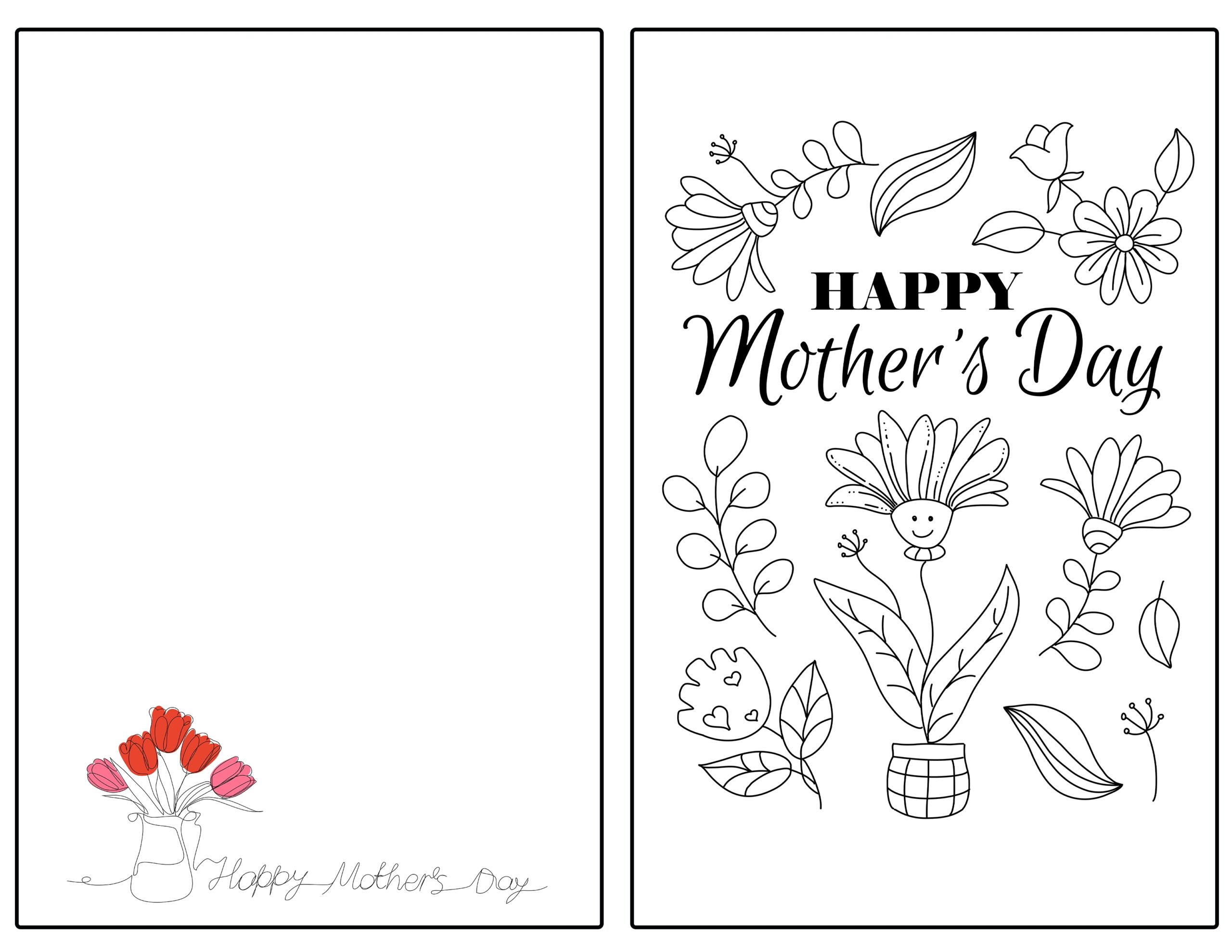 Free Printable Mothers Day Cards For Kids To Color Printable Party Favors