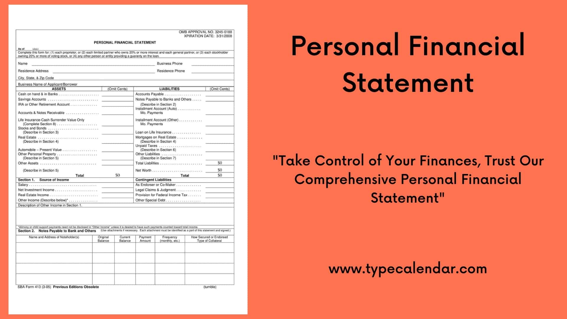 Free Printable Personal Financial Statement Templates PDF Word Excel Free Printable Personal Financial Statement Templates PDF Word Excel