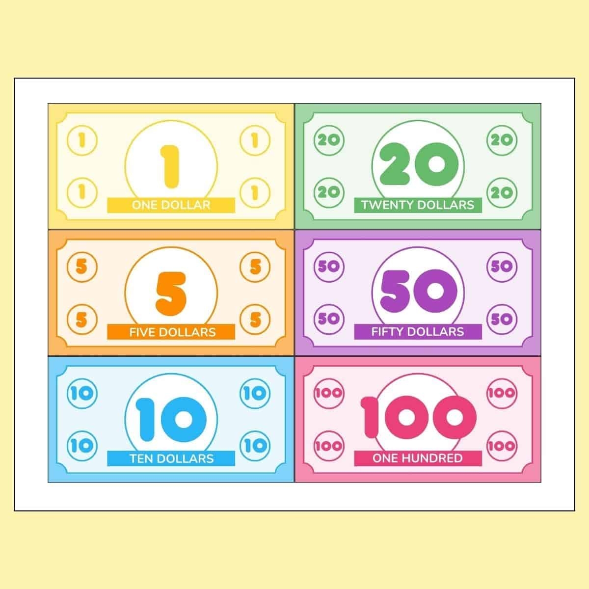 Free Printable Play Money