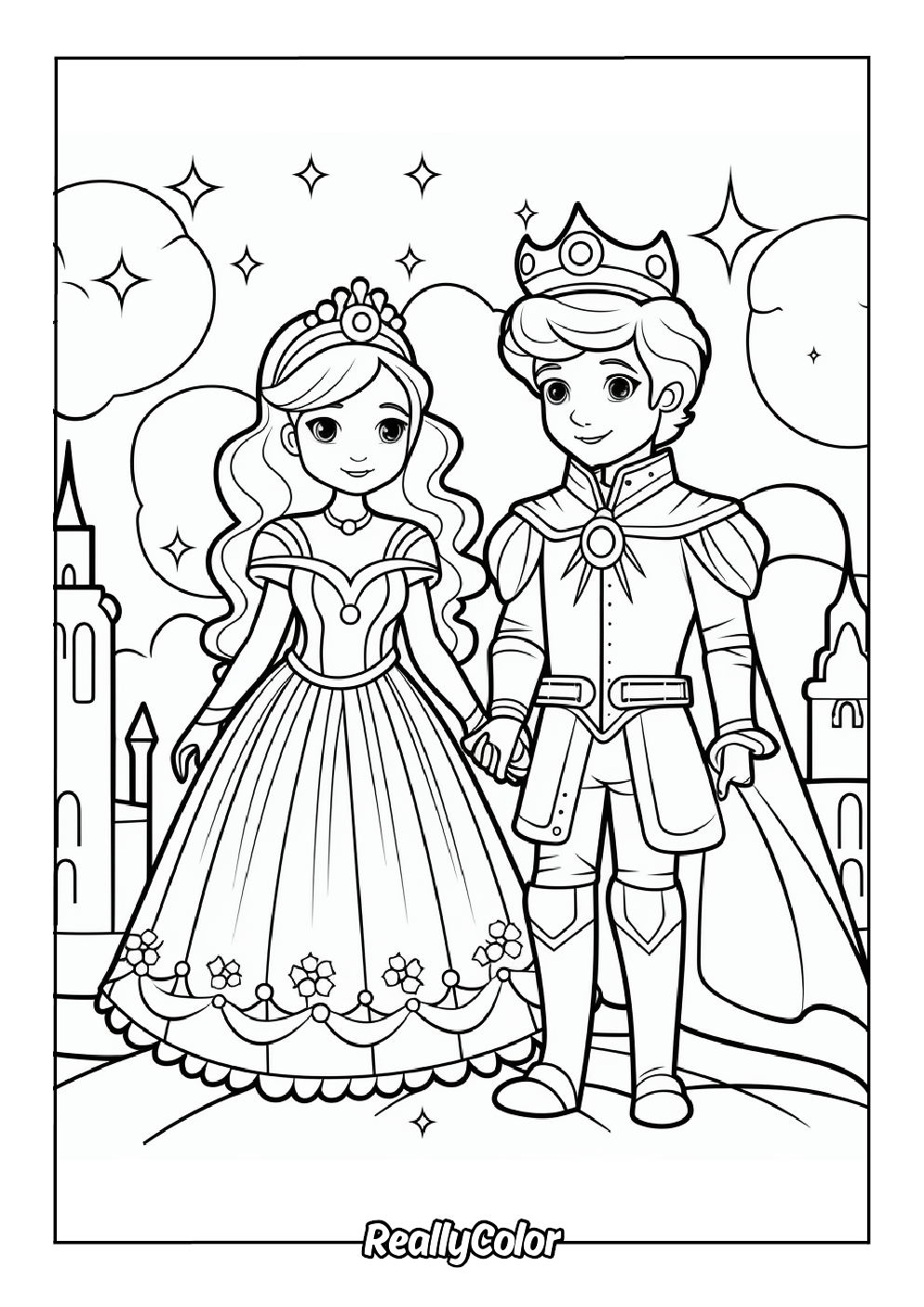 Princess Pictures To Color For Free