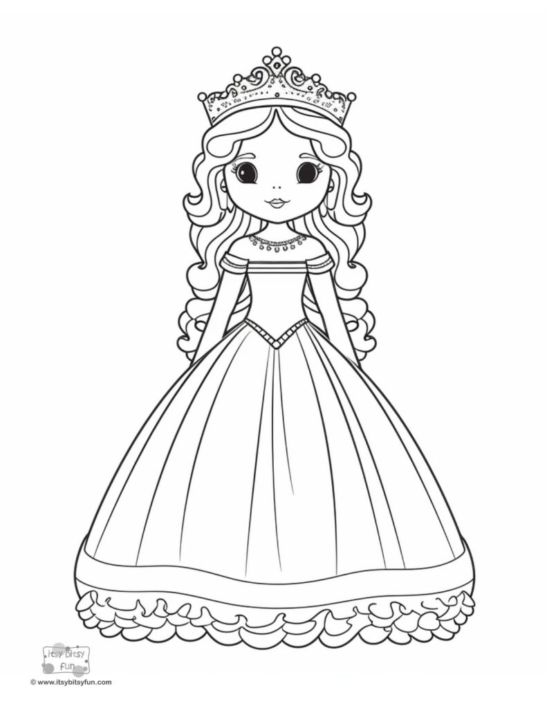 Free Printable Princess Coloring Pages Itsy Bitsy Fun