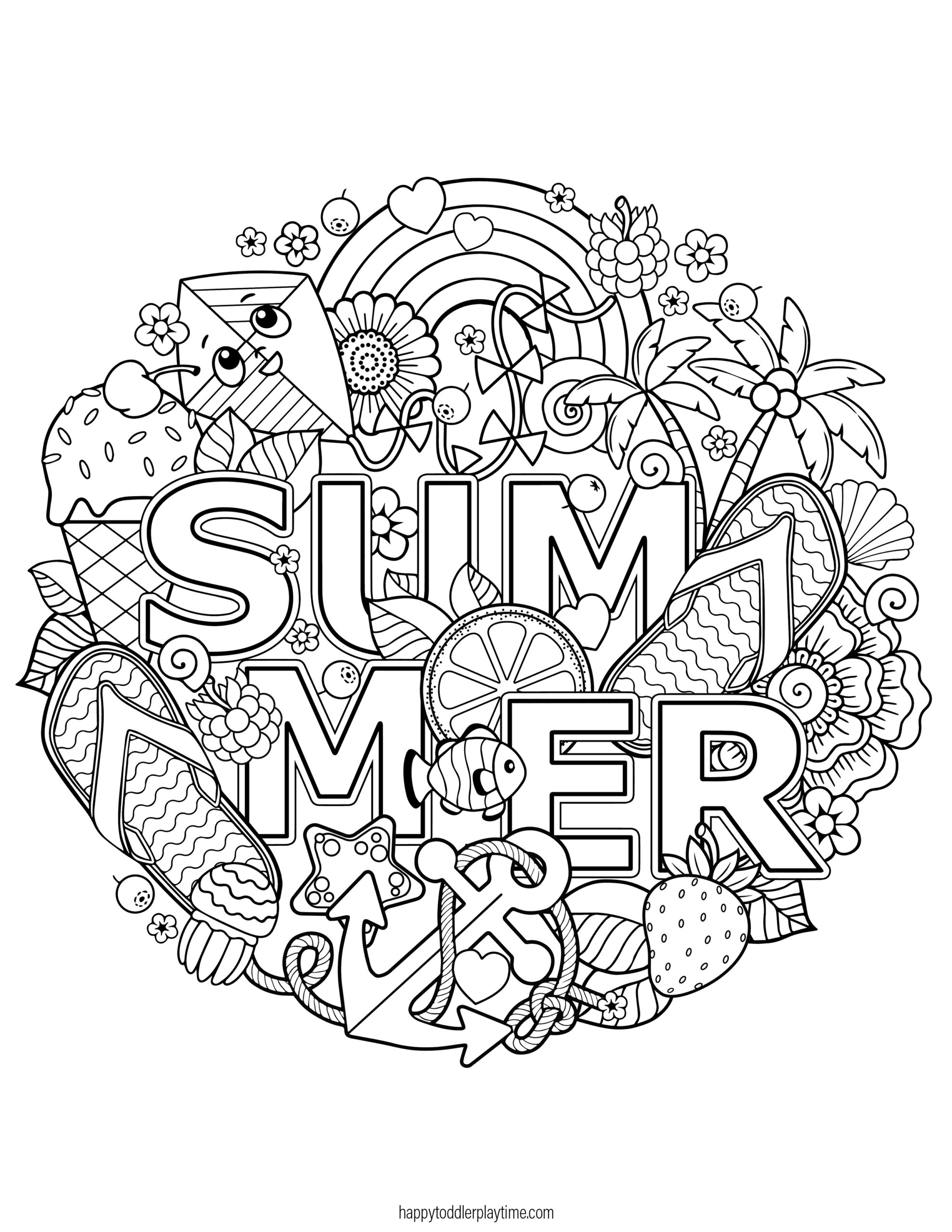pictures to color for summer pictures to color for summer