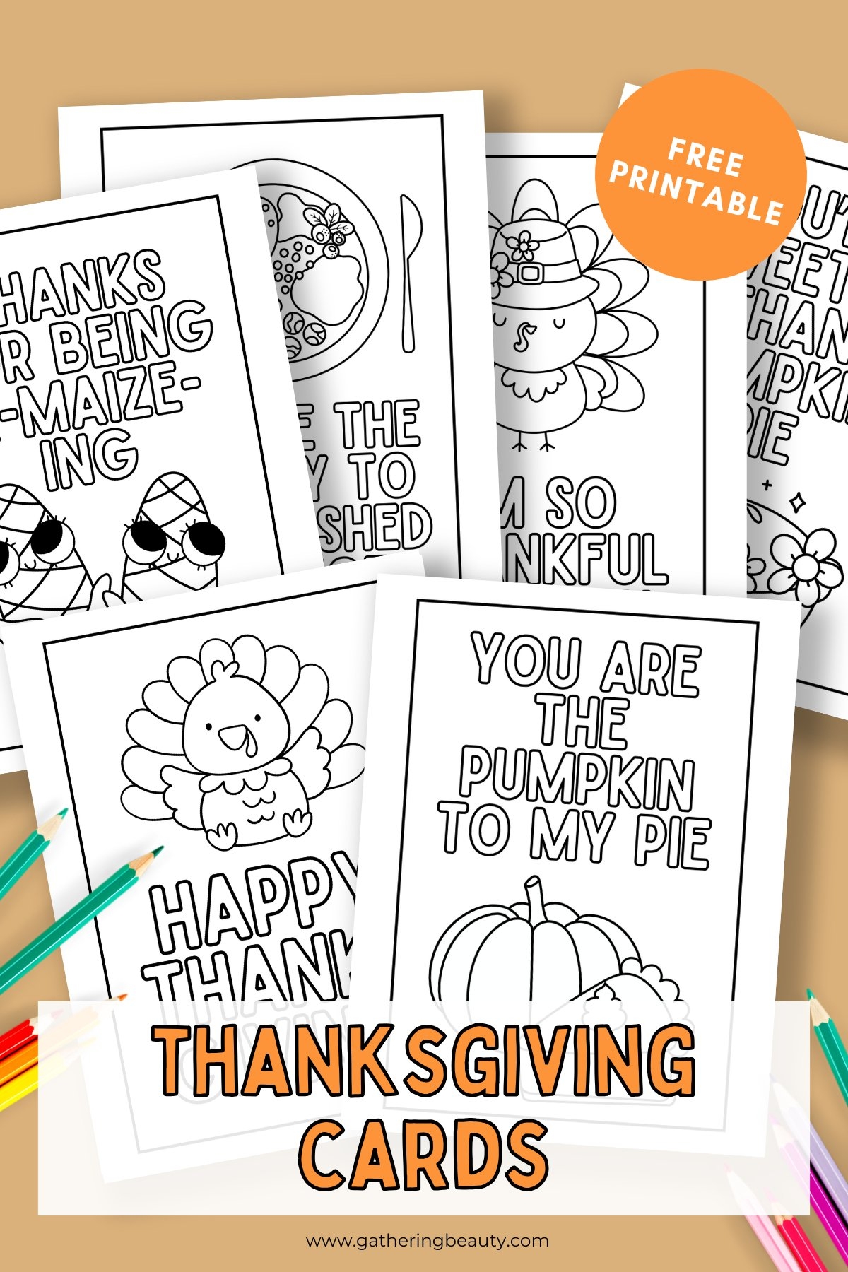 Free Printable Thanksgiving Thank You Cards Gathering Beauty