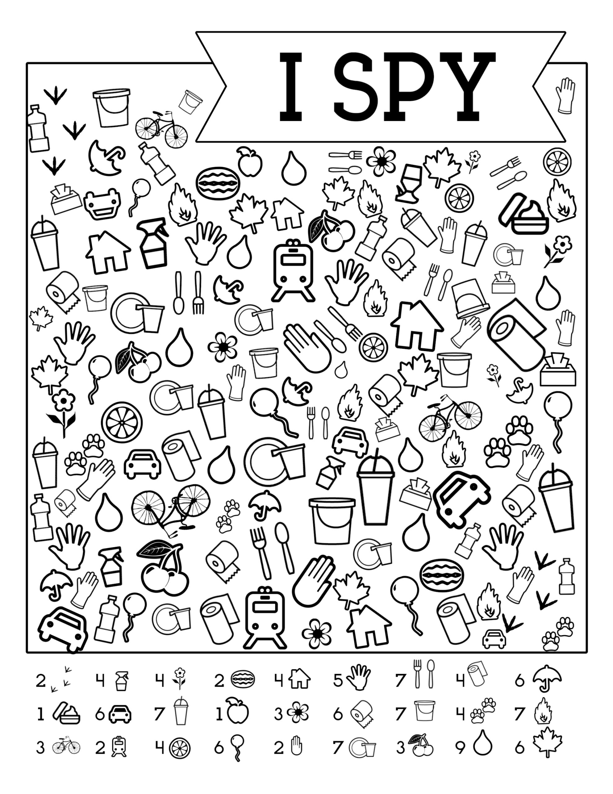 I Spy Coloring Pages