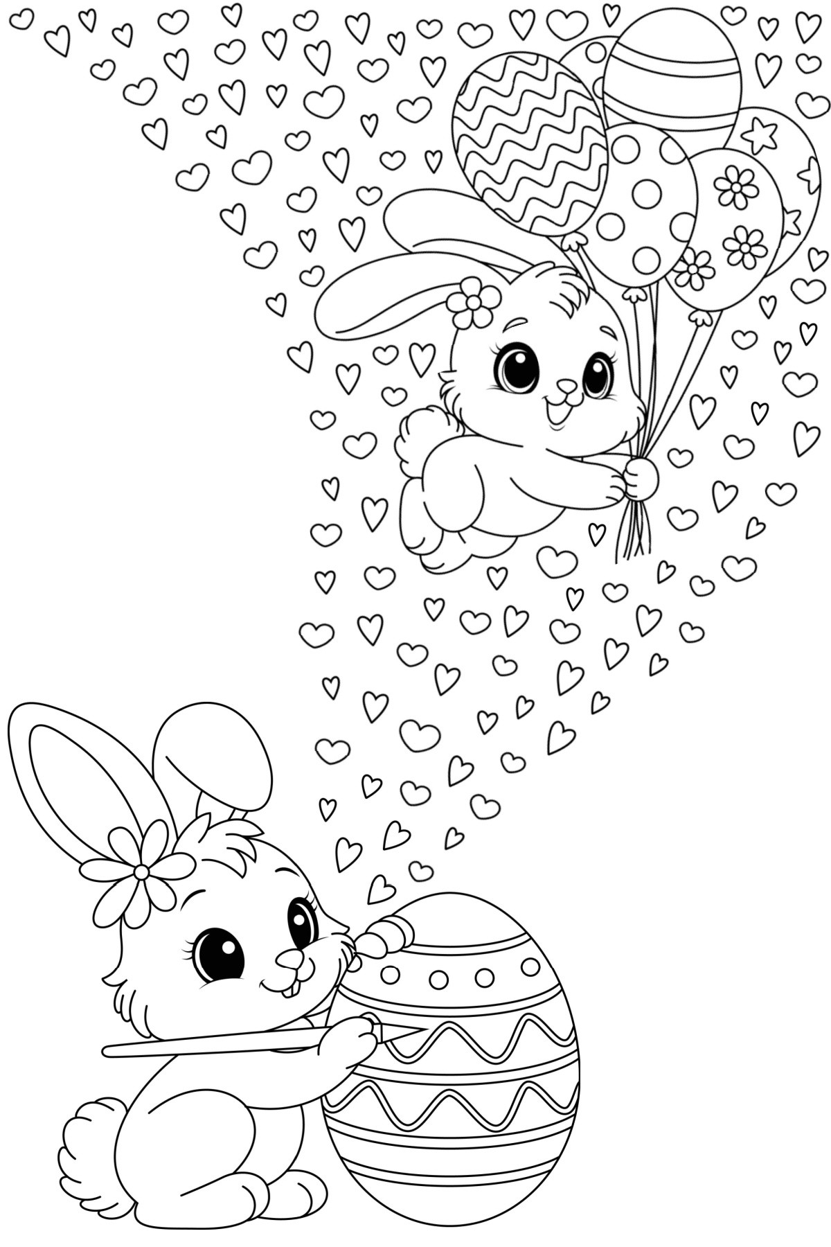 free printable cute easter coloring pages