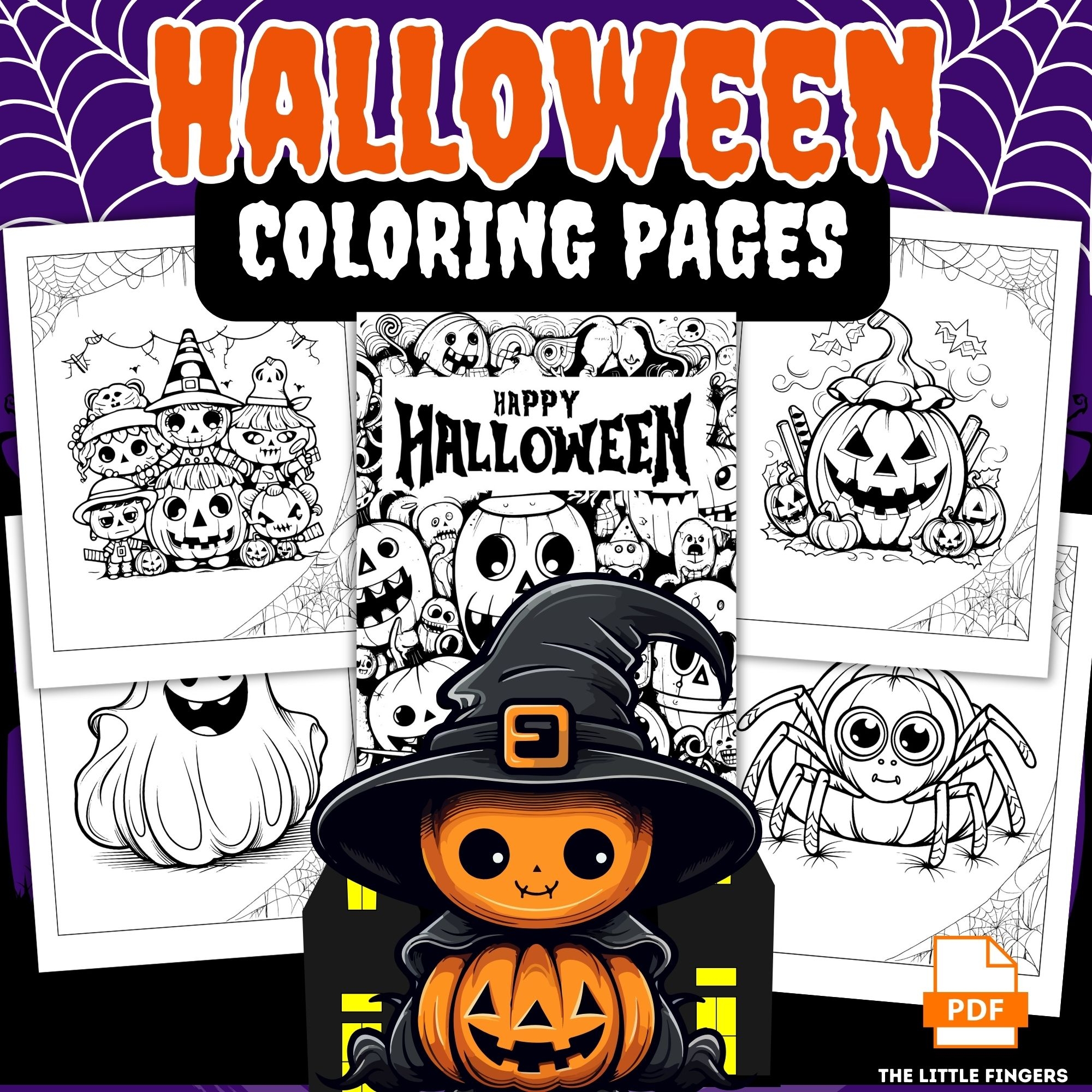 free printable halloween color sheets