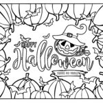 Halloween Coloring Pages Spooky Witch Pumpkin Ghost Designs digital Download Etsy