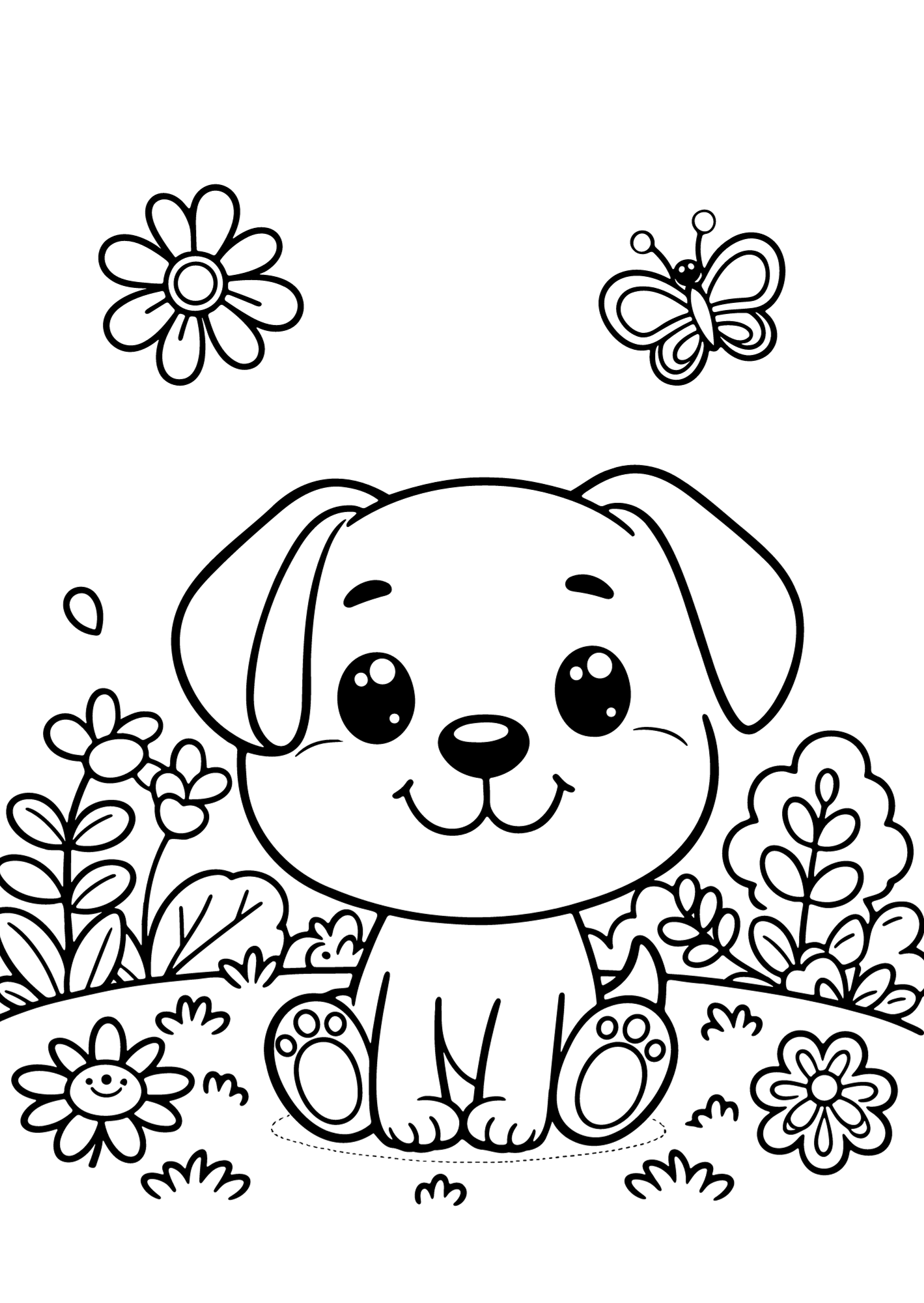 free puppy coloring sheets
