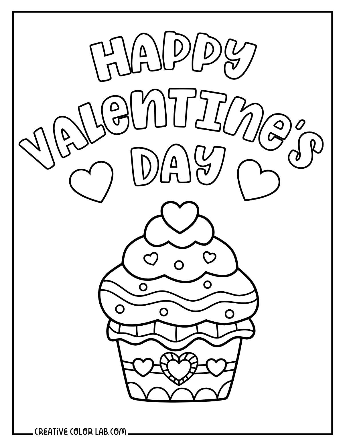 happy valentine's day coloring pages