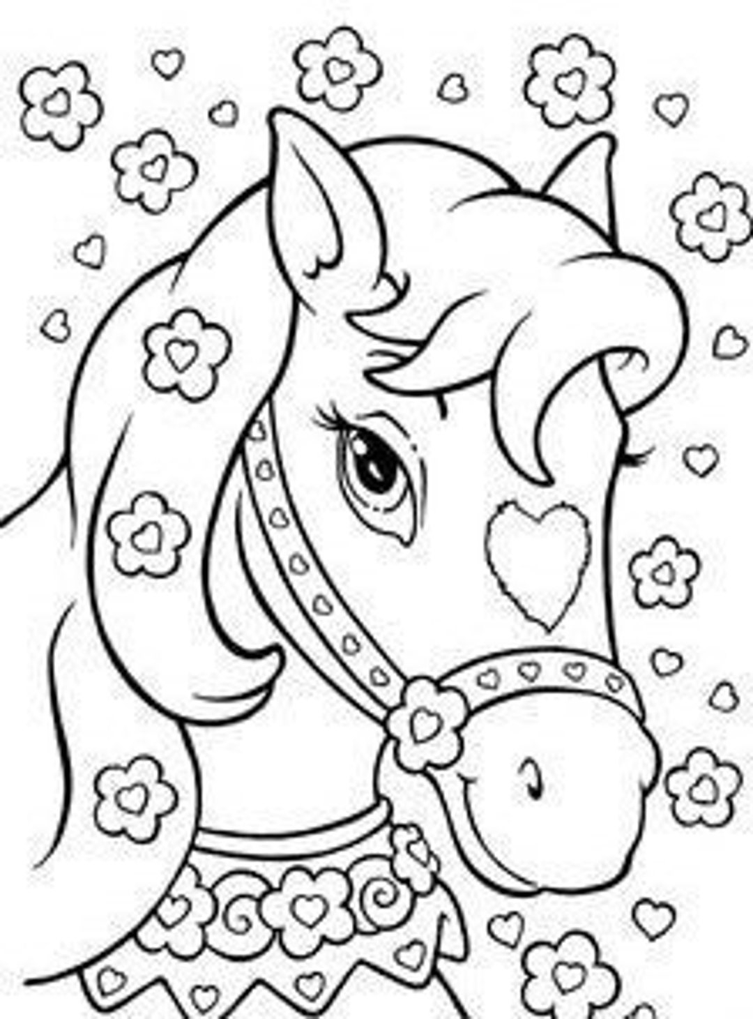 Horse Coloring Page Etsy Canada