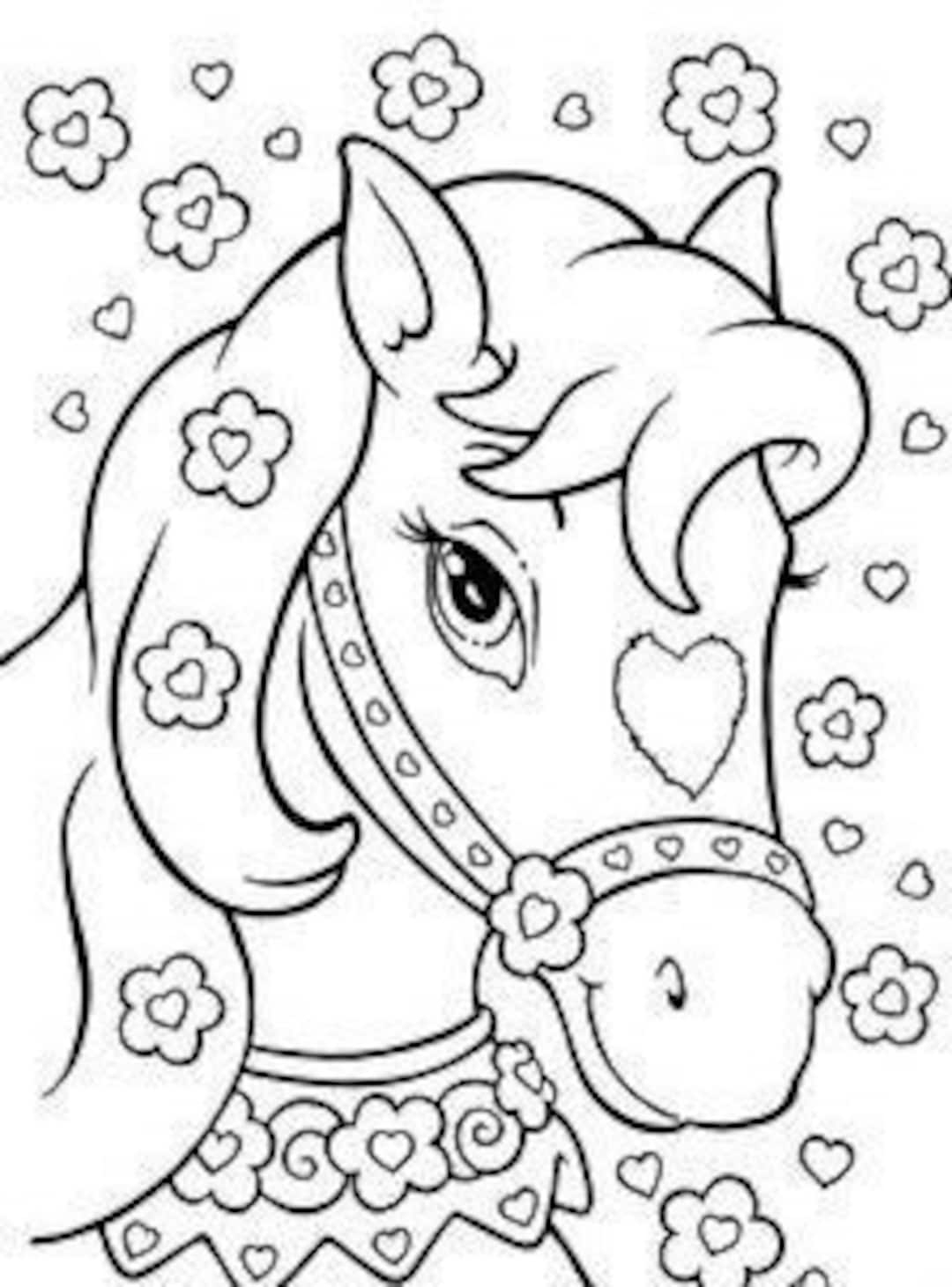 Horse Coloring Page Etsy New Zealand