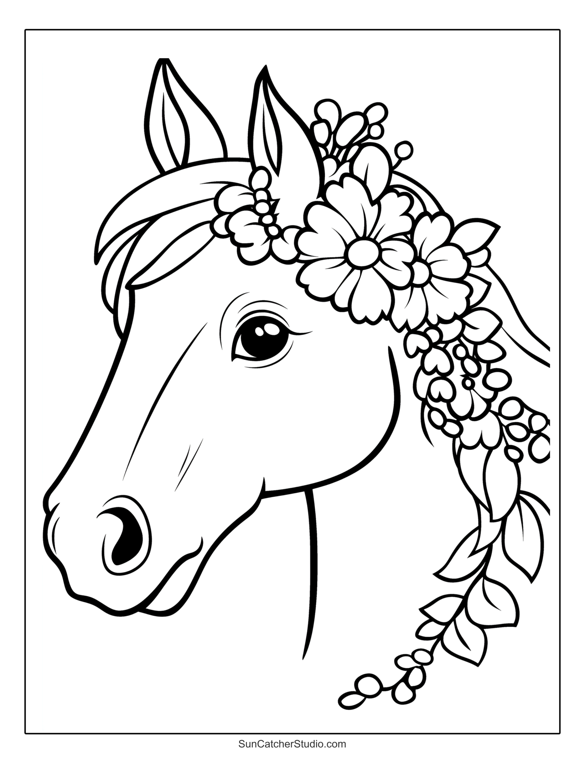 Horse Printable Coloring Sheets