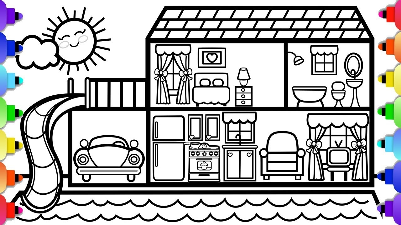 coloring pages of houses coloring pages of houses