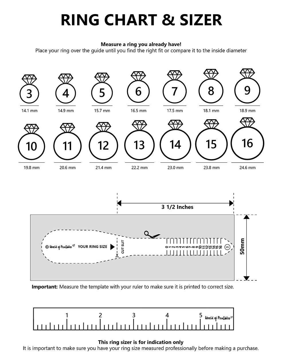 Inspire Uplift Ring Measurement Chart Printable Free Printable Print Off Ring Size Chart Printable Ring Millimeter