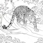 Leopard Realistic Animal Coloring Pages Stock Illustration 1651027648 Shutterstock