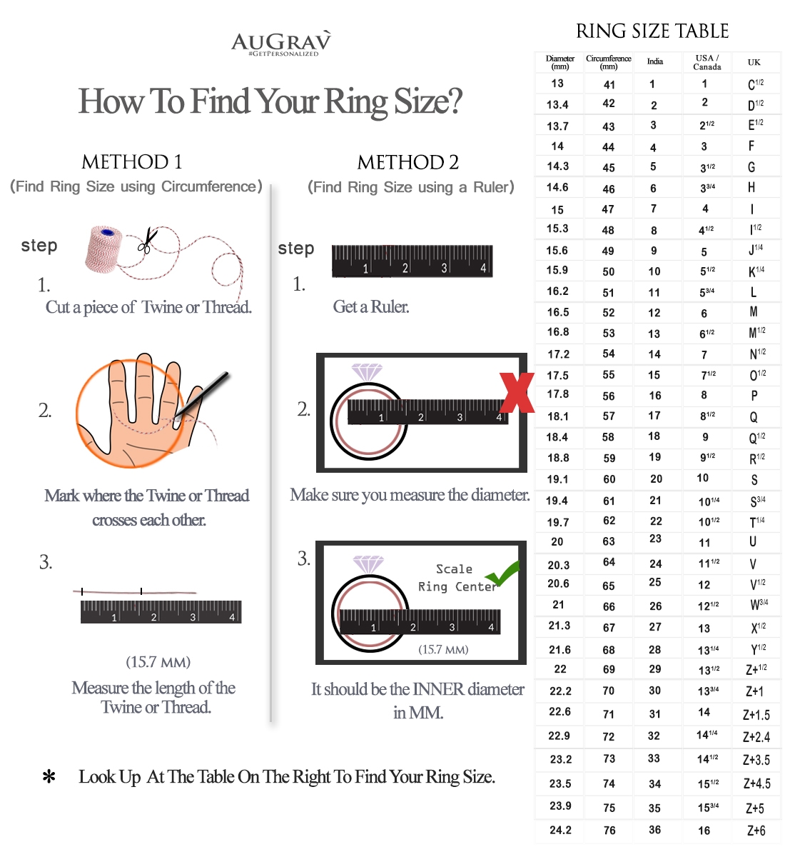 MEASURING YOUR RING SIZE AT HOME IT IS MUCH EASIER THAN YOU HAVE IMAGINED