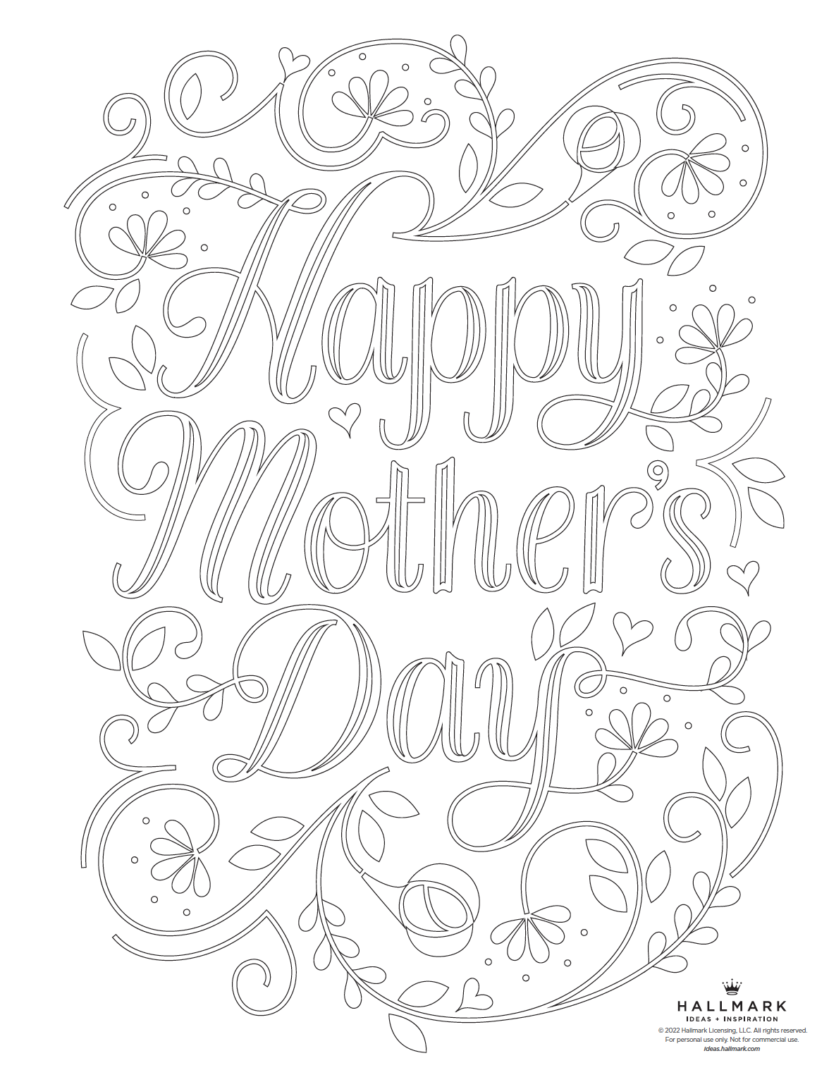 Mothers Day Coloring Pages Free