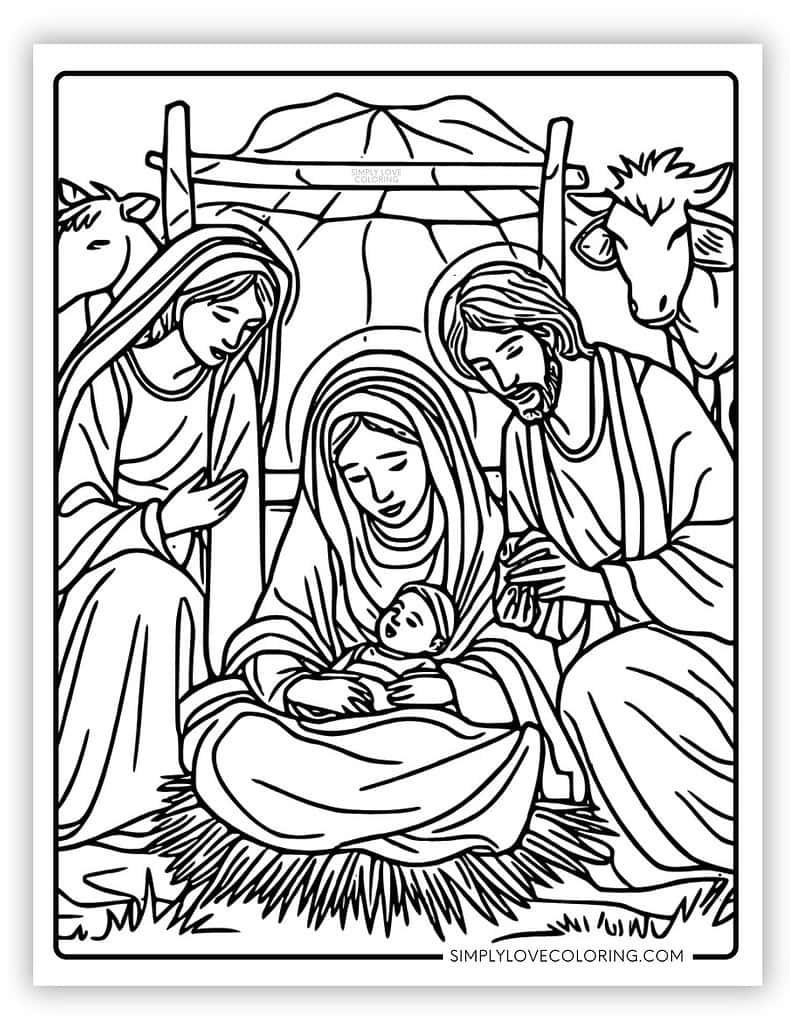 Nativity Coloring Pages Free PDF Printables Simply Love Coloring Nativity Coloring Pages Free PDF Printables Simply Love Coloring