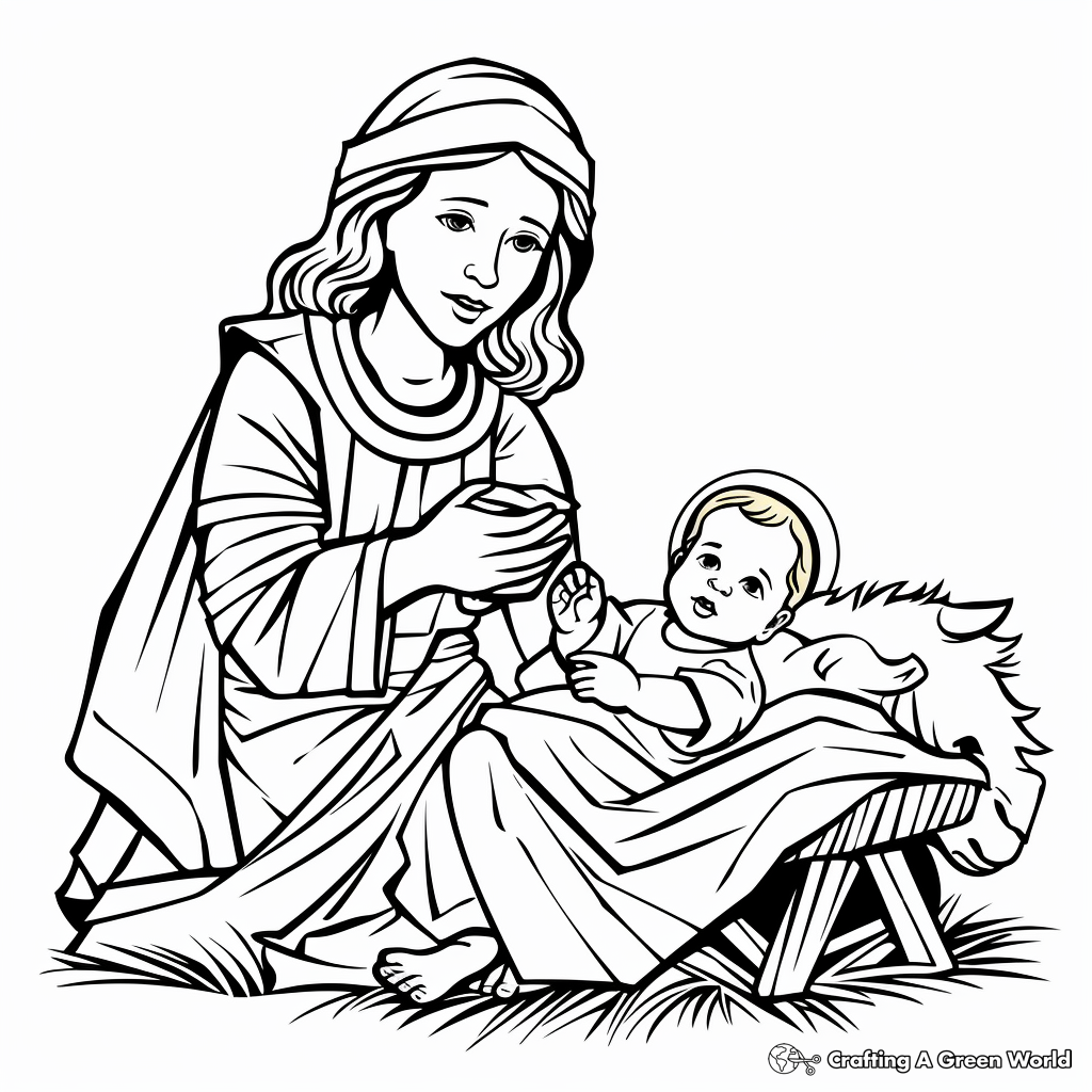 Nativity Coloring Pages Free Printable 