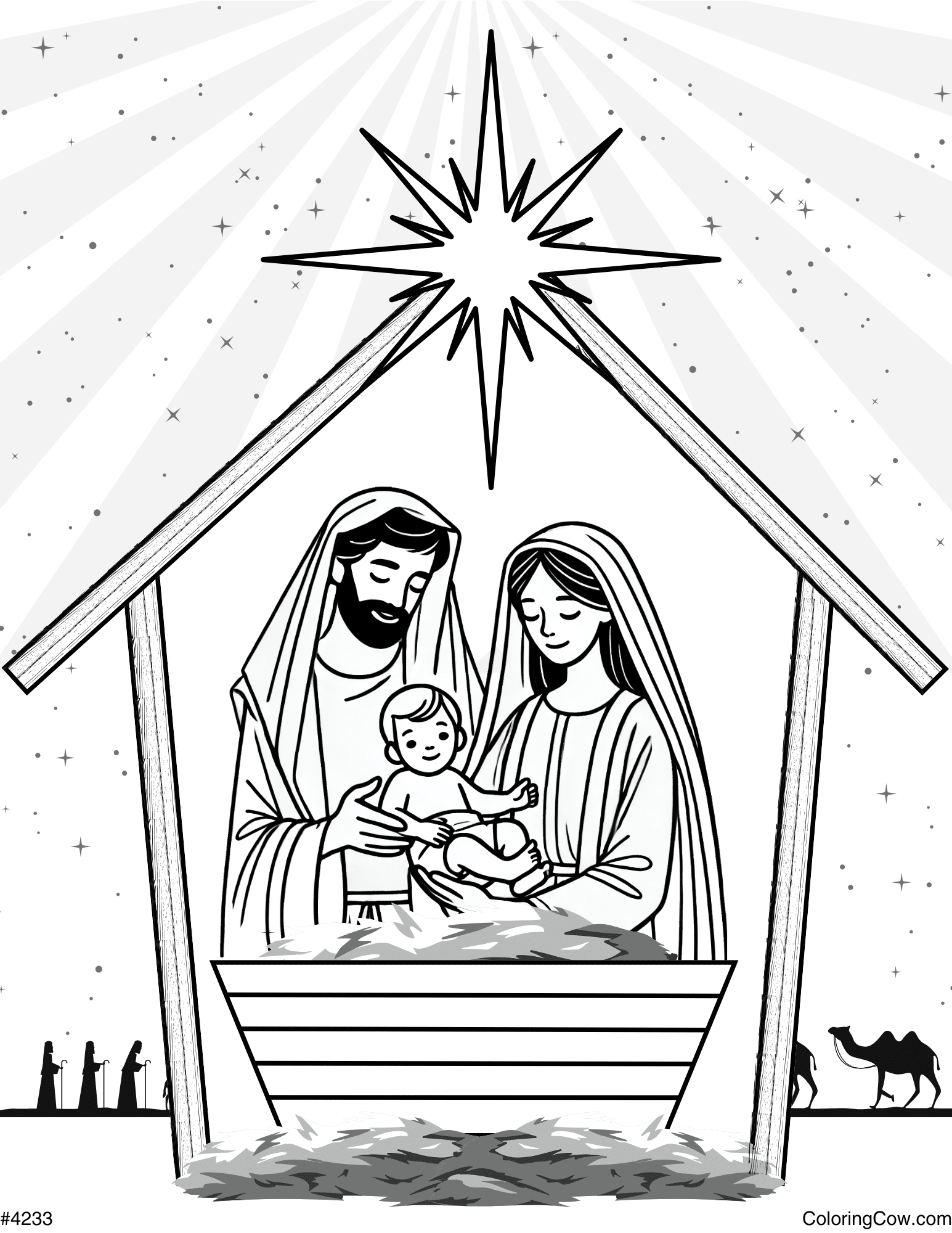 coloring picture of nativity scene coloring picture of nativity scene