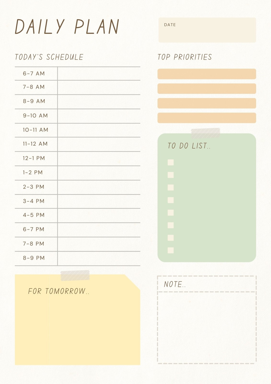 Page 3 Free Printable Planner Templates To Customize Canva