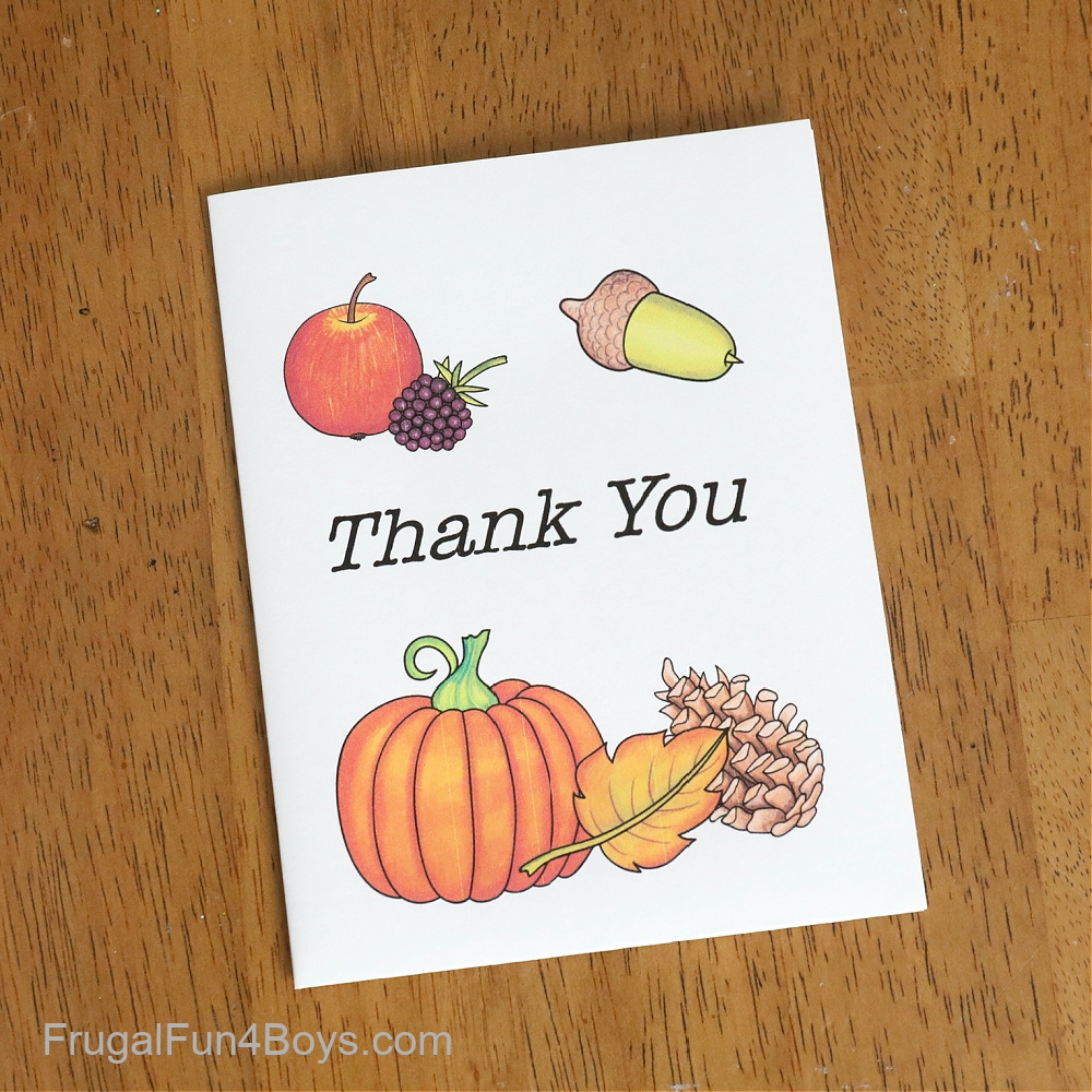 Printable Gratitude Cards Kids Thanksgiving Activity Frugal Fun For Boys And Girls