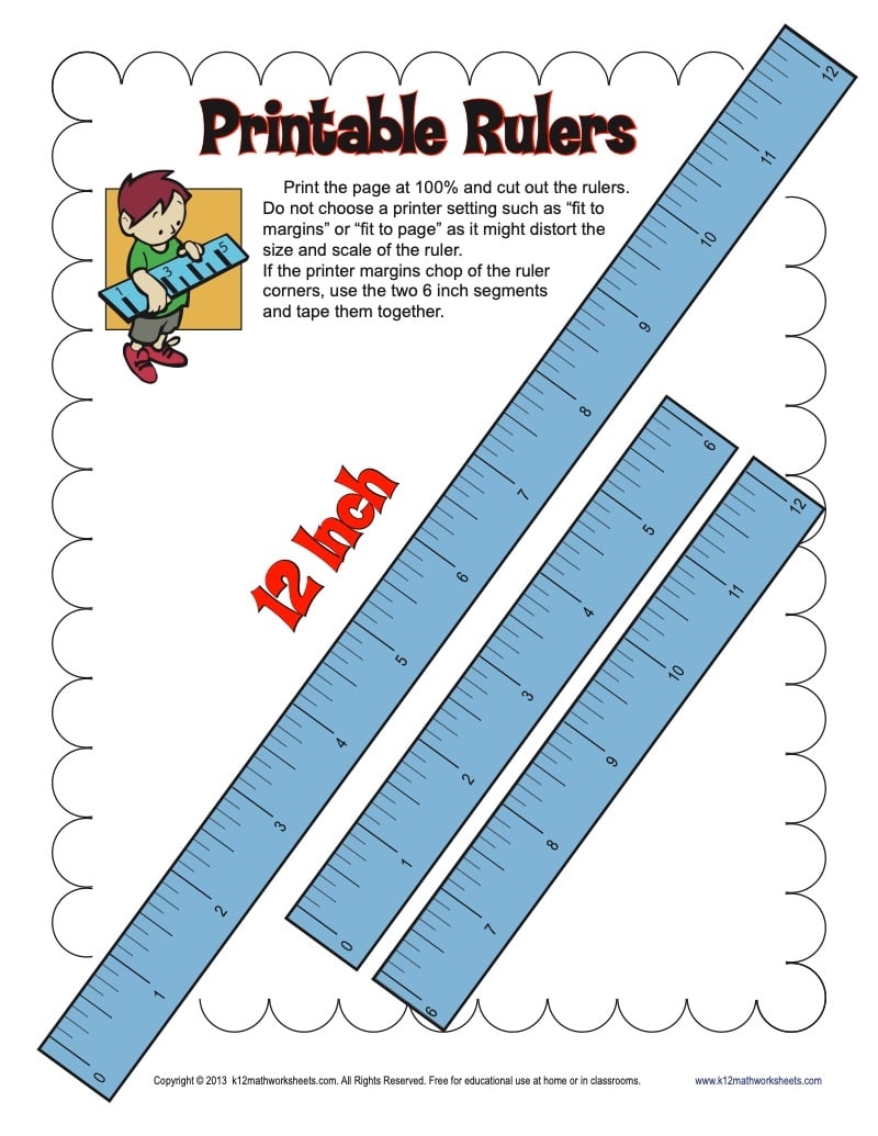 print out a ruler print out a ruler