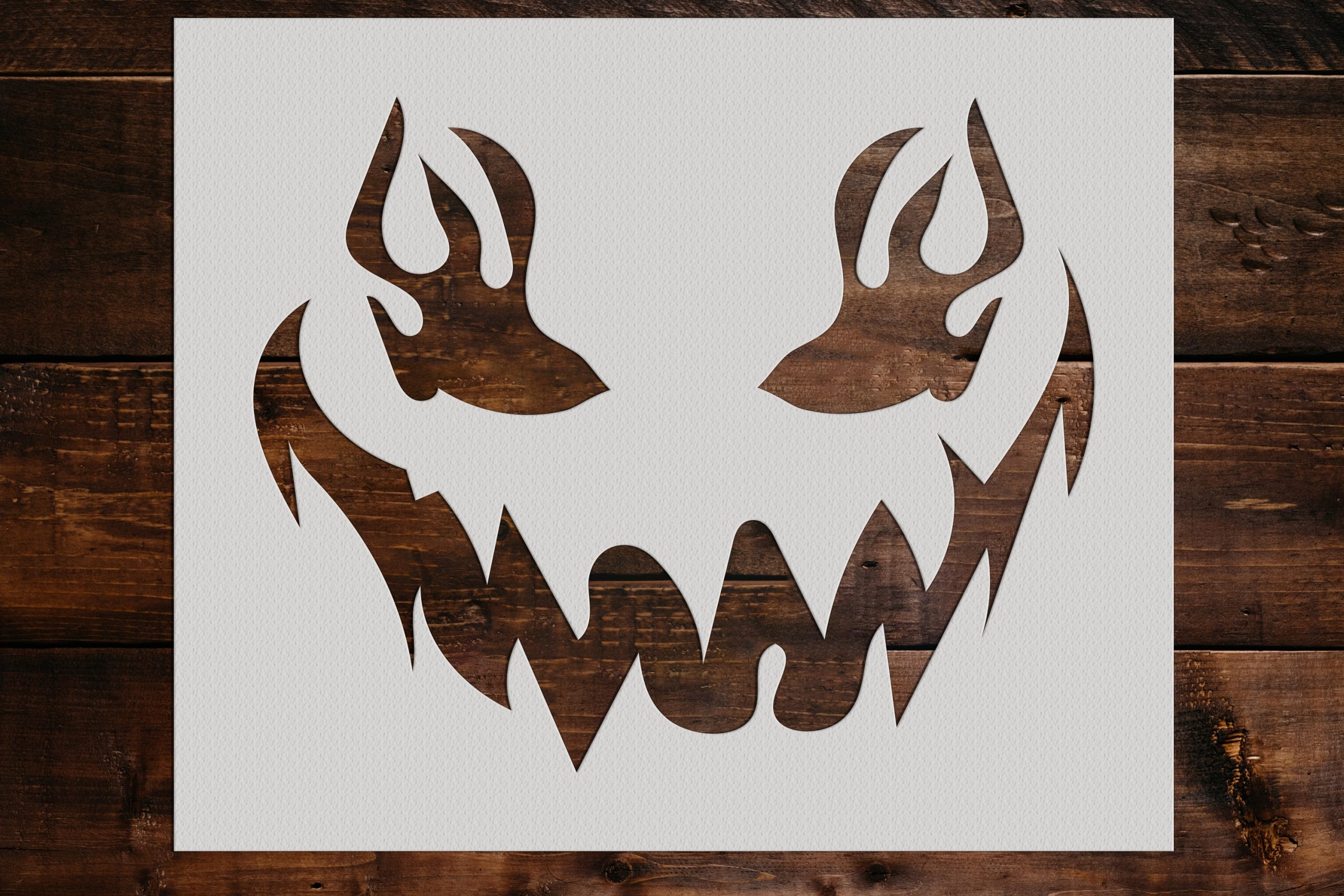 Pumpkin Face Stencil Art And Wall Stencil EBay