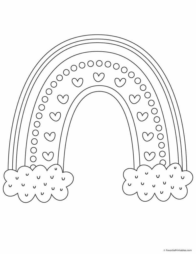 Rainbow Coloring Pages FREE Printables Favorite Printables