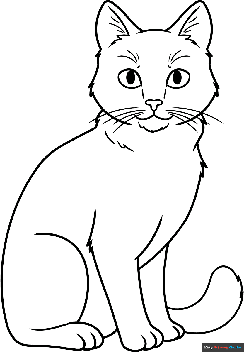 realistic coloring pages of cats