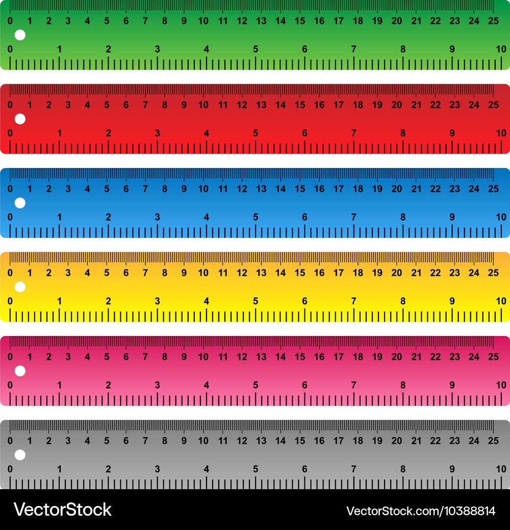 Ruler With Centimeters Millimeters And Inches Royalty Free Vector VectorStock