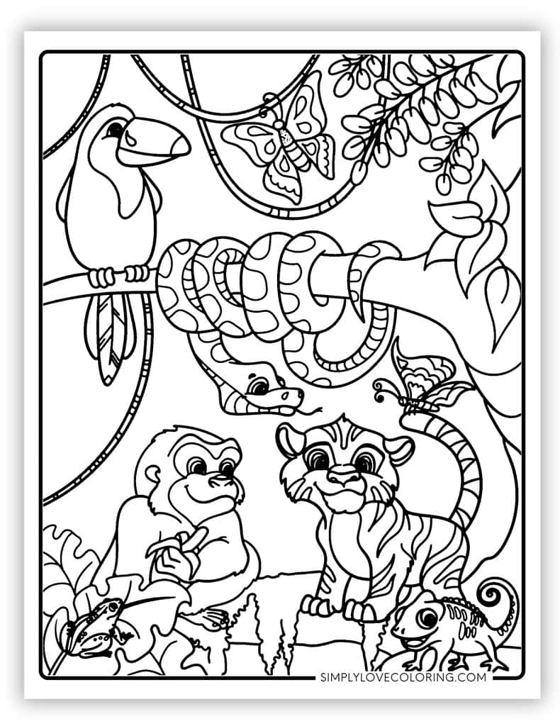 Safari Coloring Pages Free PDF Printables Simply Love Coloring