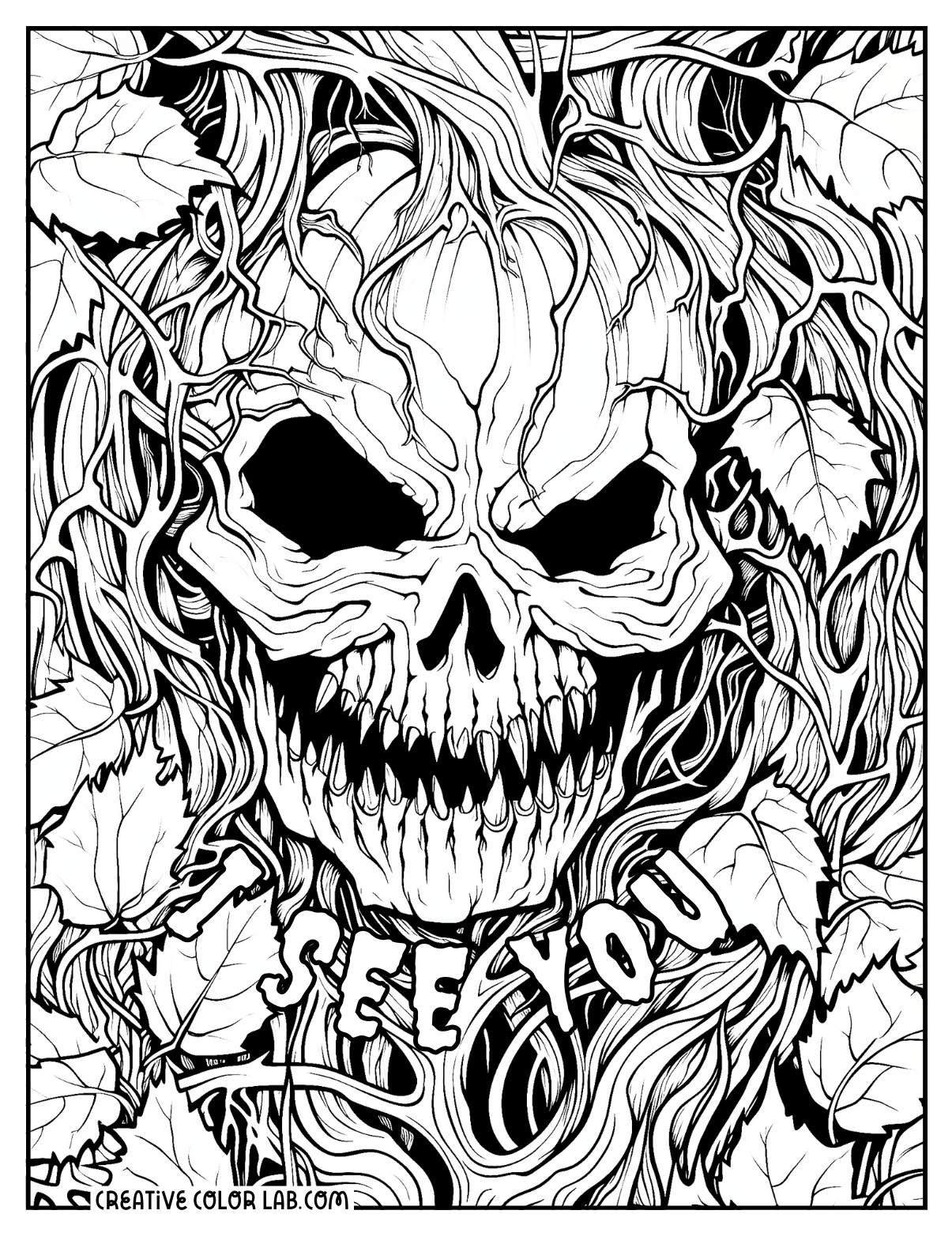 Scary Halloween Coloring Pages Free Printables