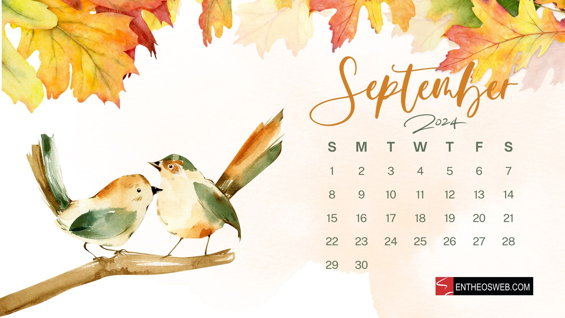 September 2025 Calendar Desktop Wallpaper Backgrounds EntheosWeb