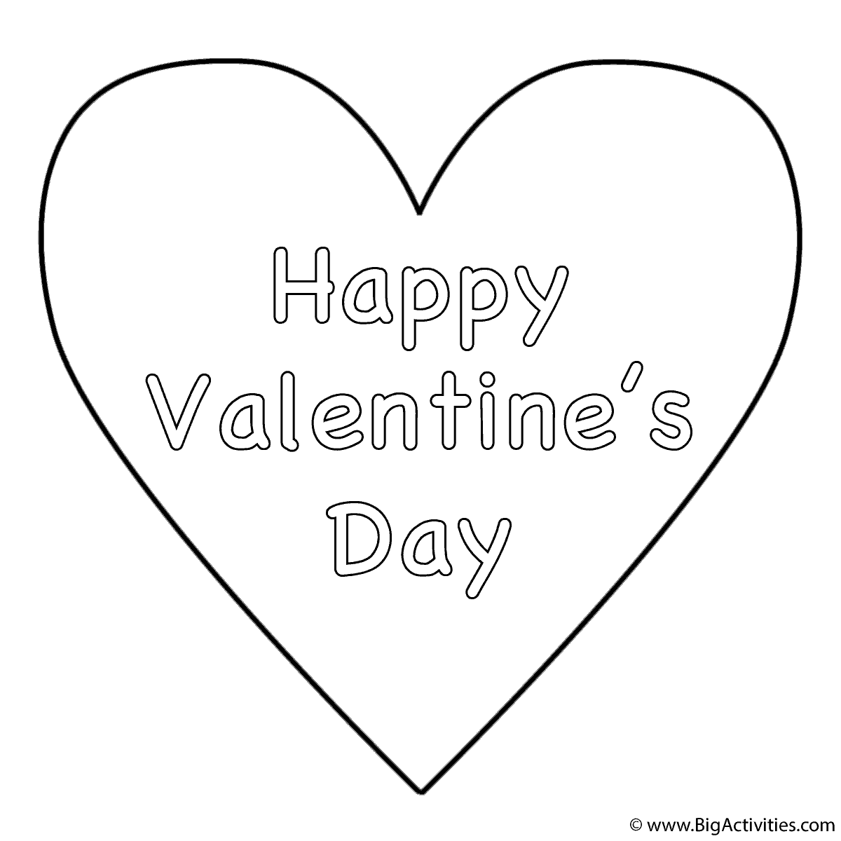 Happy Valentine’s Day Coloring Pages