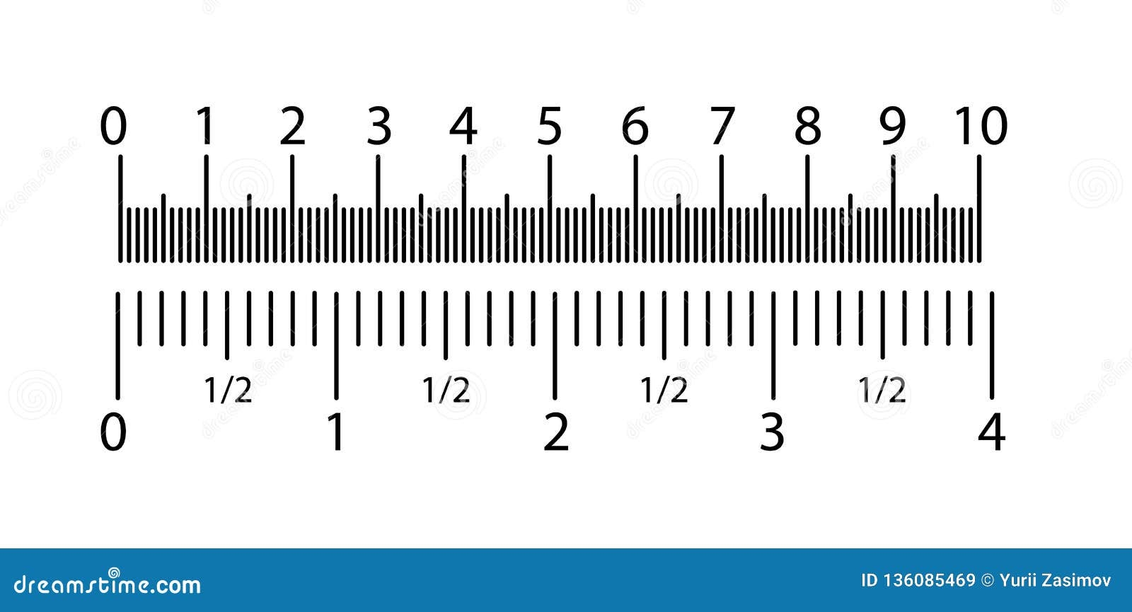 Ruler With Inches And Centimeters