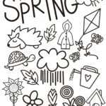 Spring Coloring Page Kids Activity Sheet digital Download Etsy