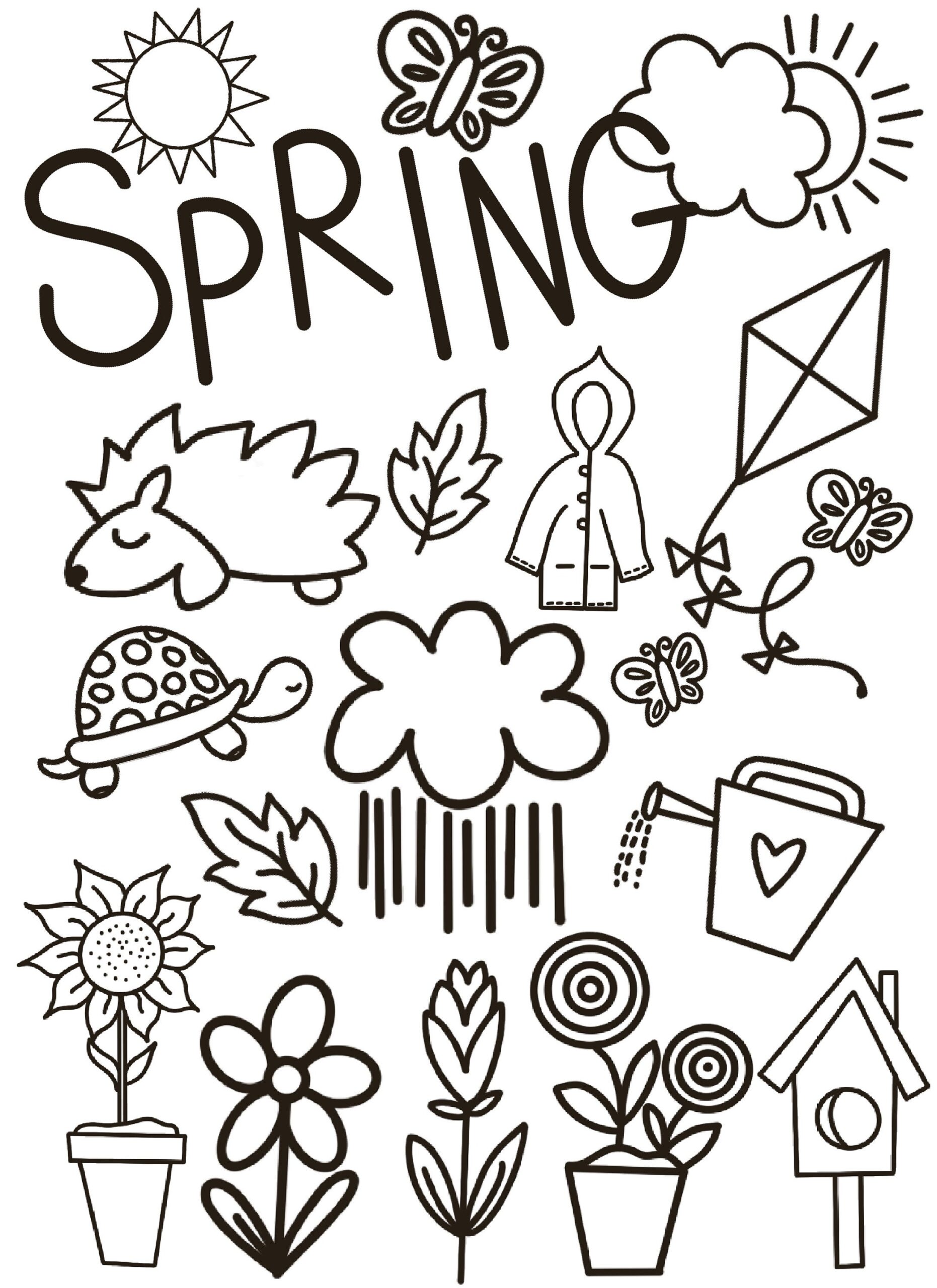 Spring Coloring Pages For Preschoolers